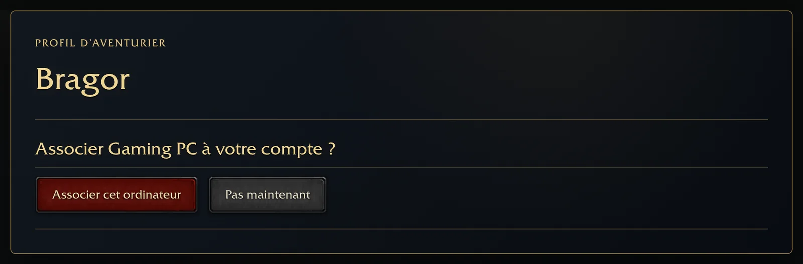 wowdb.wiki demande s’il faut associer à votre compte l’ordinateur qui exécute World Recorder